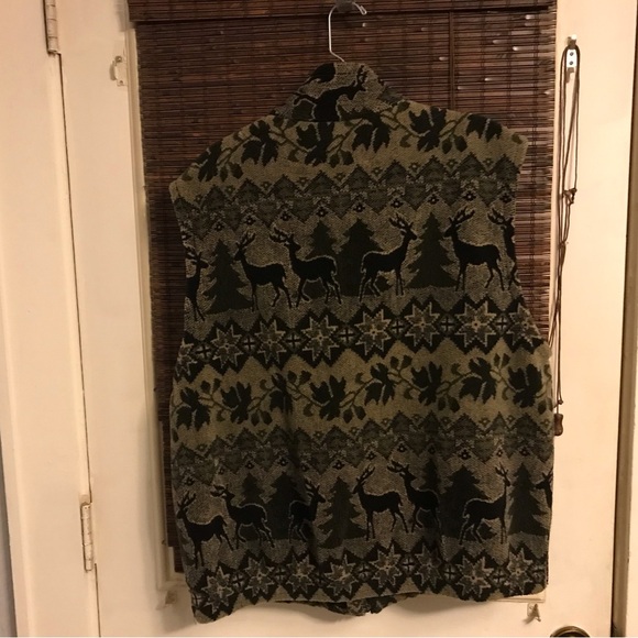 True Grit Mens Deer Hunting Vest Sweater XL Full Zip Pockets Fleece - Picture 6 of 7